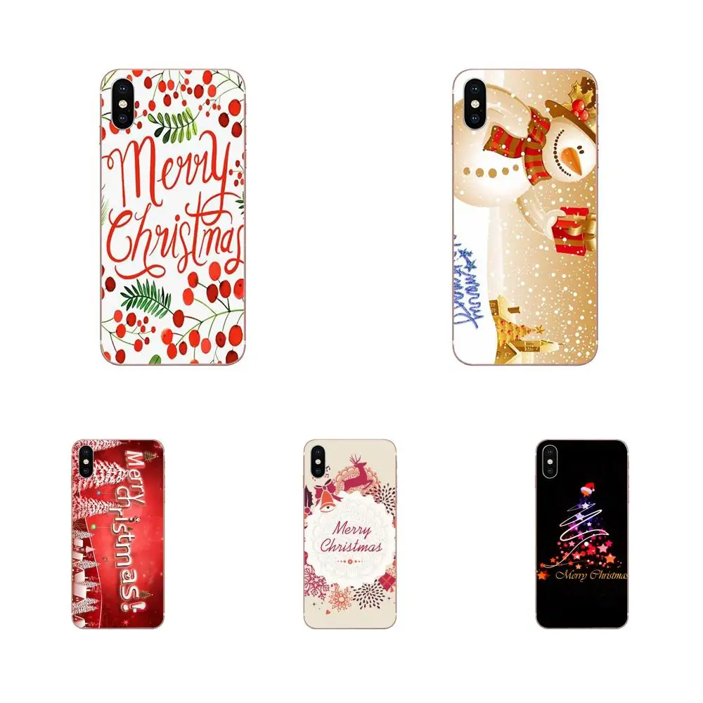 Мягкий милый чехол с надписью Merry Christmas для Samsung Galaxy Note 8 9 10 Pro S4 S5 S6 S7 S8 S9 S10 S11 S11E S20 Edge