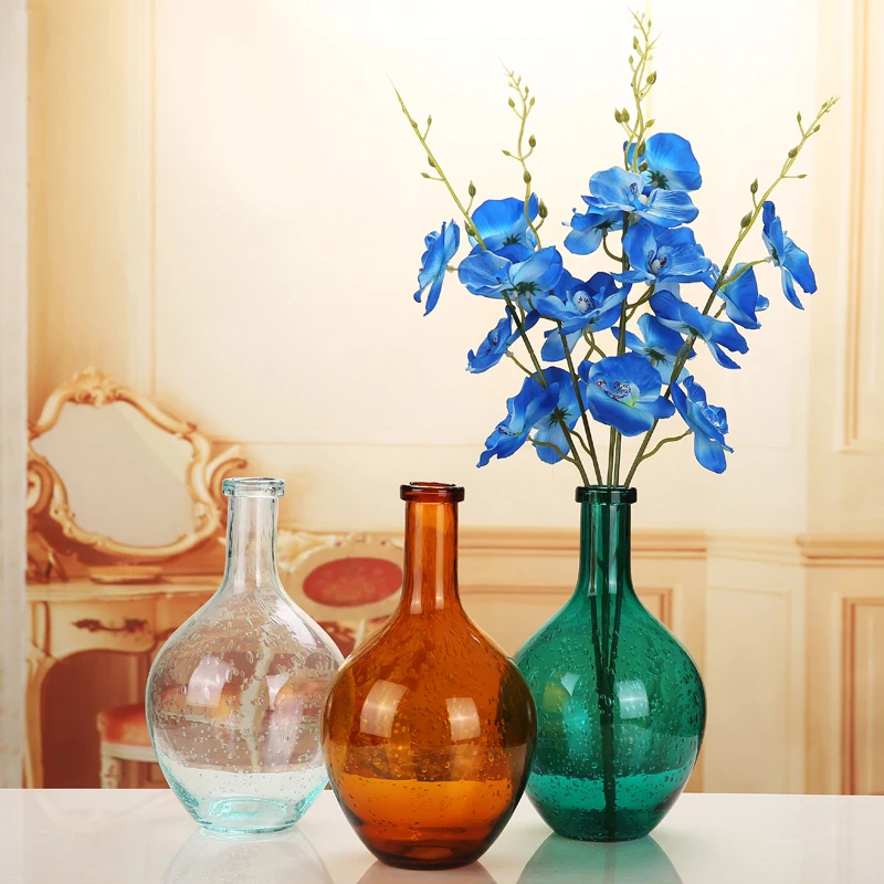 

Simple Creative Bubble Color Glass Vase Hydroponic Dried Flower Glass Vase Home Decoration Living Room Glass Vase Ornament