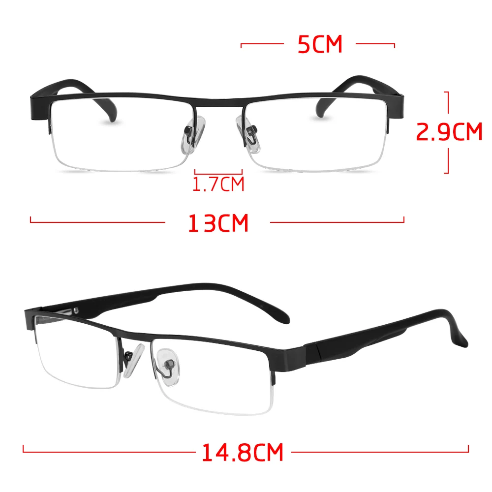Мужские очки для чтения из титанового сплава с несферическими 12-слойными линзами