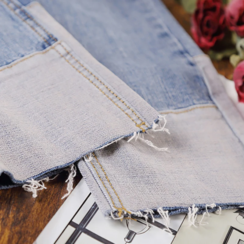 

Spring Autumn jeans new Korean fashion casual tide Mid waist Stretch jeans female jeans women jeans thin slim Wide-leg pants