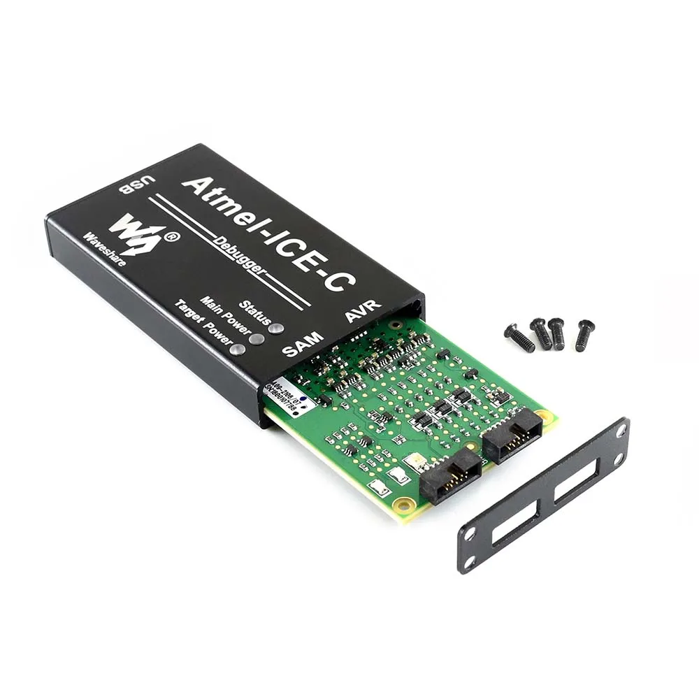 Atmel-ICE-C Kit Мощный инструмент для отладки и программирования микроконтроллеров Atmel SAM AVR ATMEL-ICE-PCBA внутри.