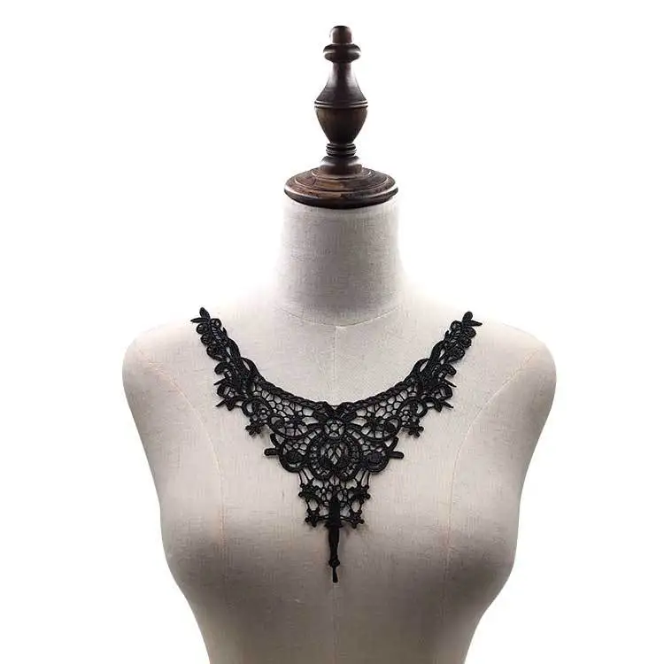 Вышивка с круглой горловиной для творчества искусственные Съемная воротники