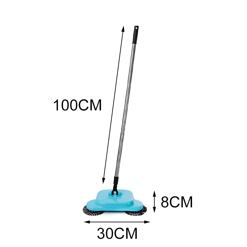Hand Push Sweeper Mop Stainless Steel Sweeping Machine Type Magic Broom Dustpan Handle Household Cleaning Tool | Дом и сад