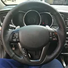 Оригинальный DIY чехол рулевого колеса автомобиля для Kia K5 2011 2012 2013 Kia Optima Кожаная оплетка для руля