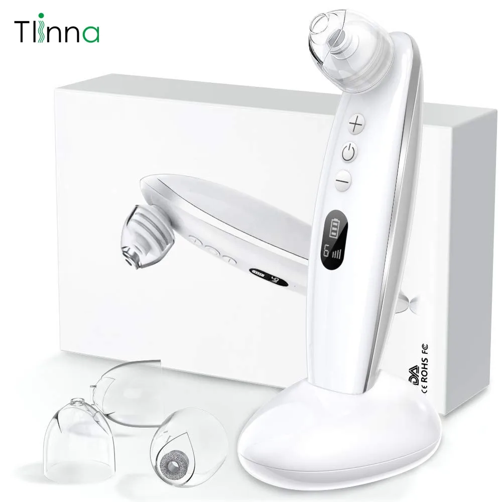 

Skin Care Acne Removal Pore Vacuum Suction Tool Deep Facial Cleaner USB Rechargeable Blackhead Remover with 4Heads Beauty Device