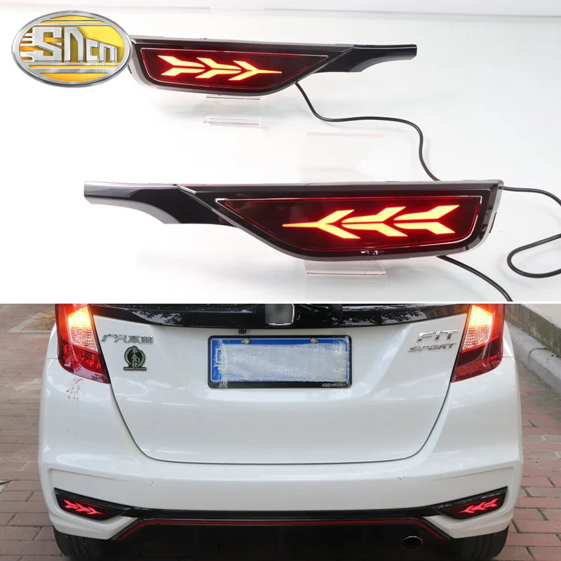 

Светодиодная отражающая лампа 3-в-1, задняя противотуманная фара, светильник п светильник, динамический сигнал поворота для Honda Jazz 2018 - 2020