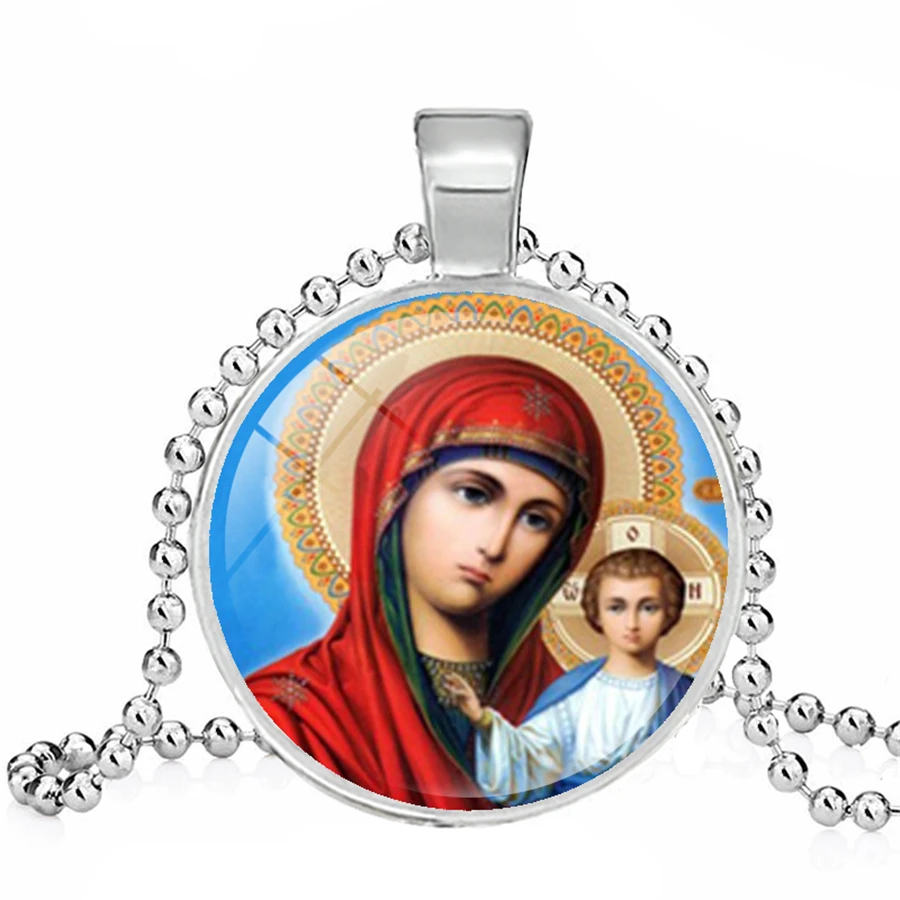 Ожерелье Девы Марии матери ребенка Иисус Христос христианский кулон ожерелье