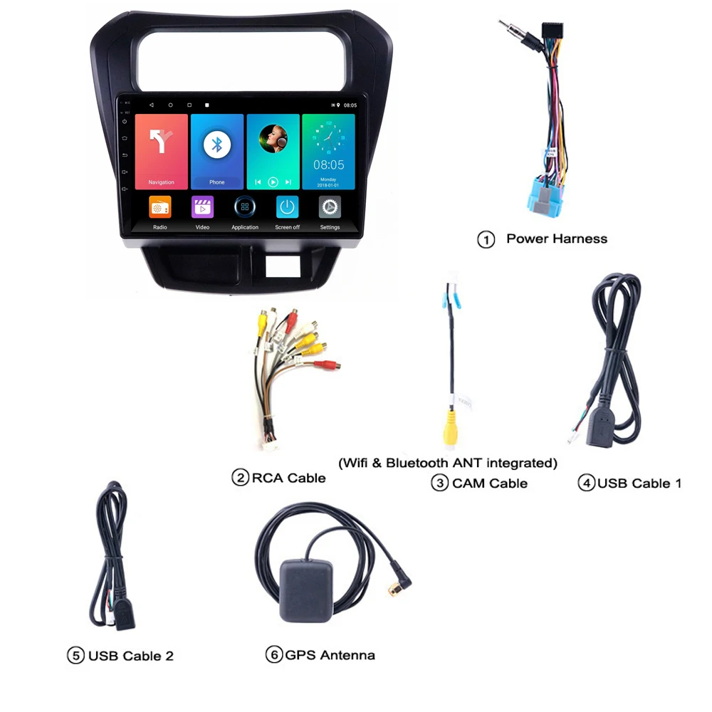 2 Din Android 8 1 автомобильный fm-радио стерео WIFI GPS навигация Мультимедиа Плеер
