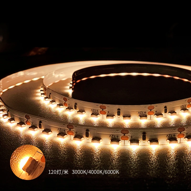

50m 4020 Side Lighting LED Soft Strip 120 LED/M 12V Cabinet 8mm Wine Cabinet Wardrobe Bookcase Side Tape 3000k 4000k 6000k