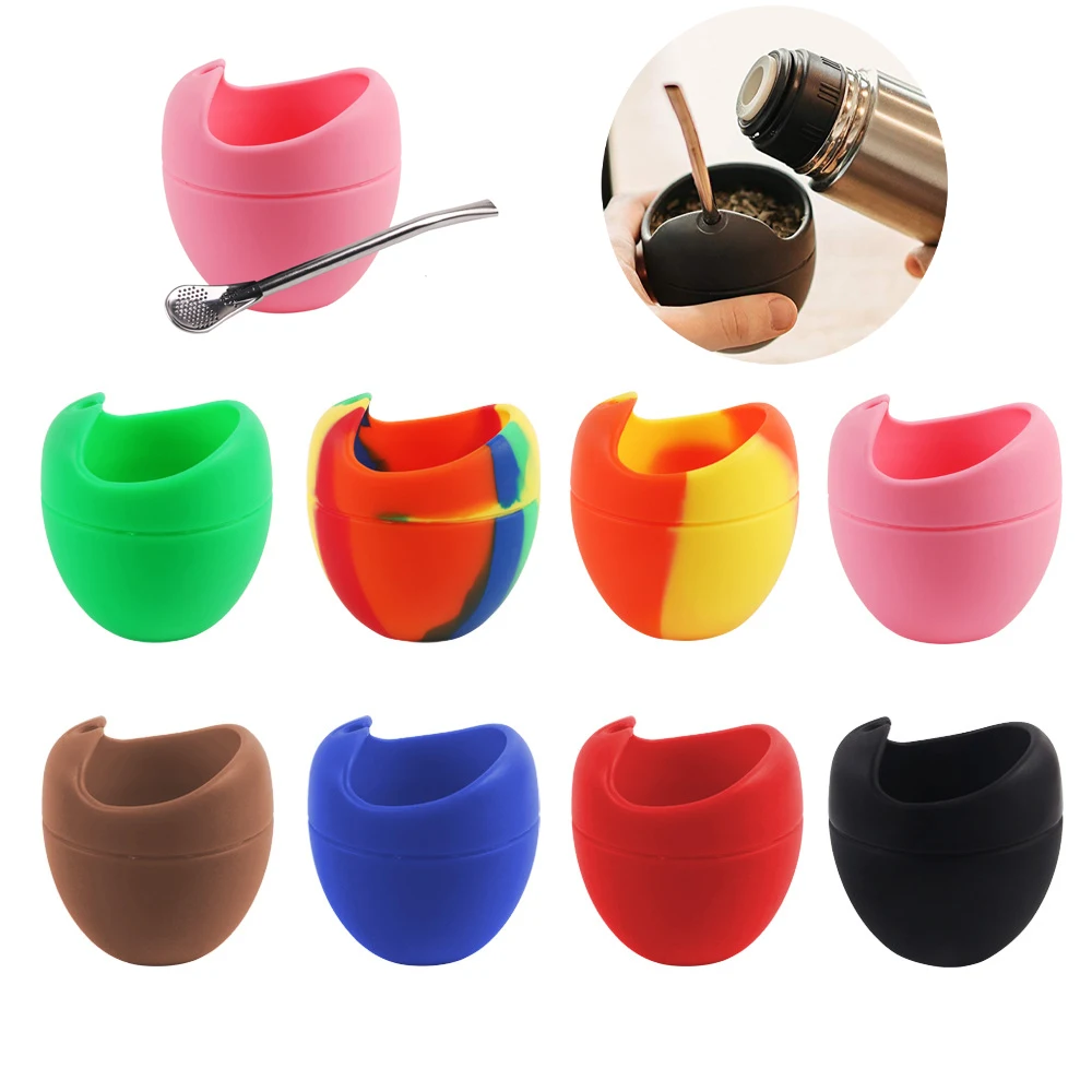 

Siliconen Yerba Mate Cup Kalebas Met Bombilla Stro Bpa Gratis 5oz Silicone Bombillas Yerba Mate Cup Set