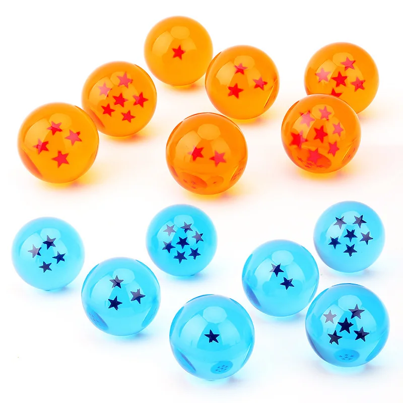 Экшн-фигурка аниме Драконий жемчуг оранжевая с 3D звездами из смолы коллекционная