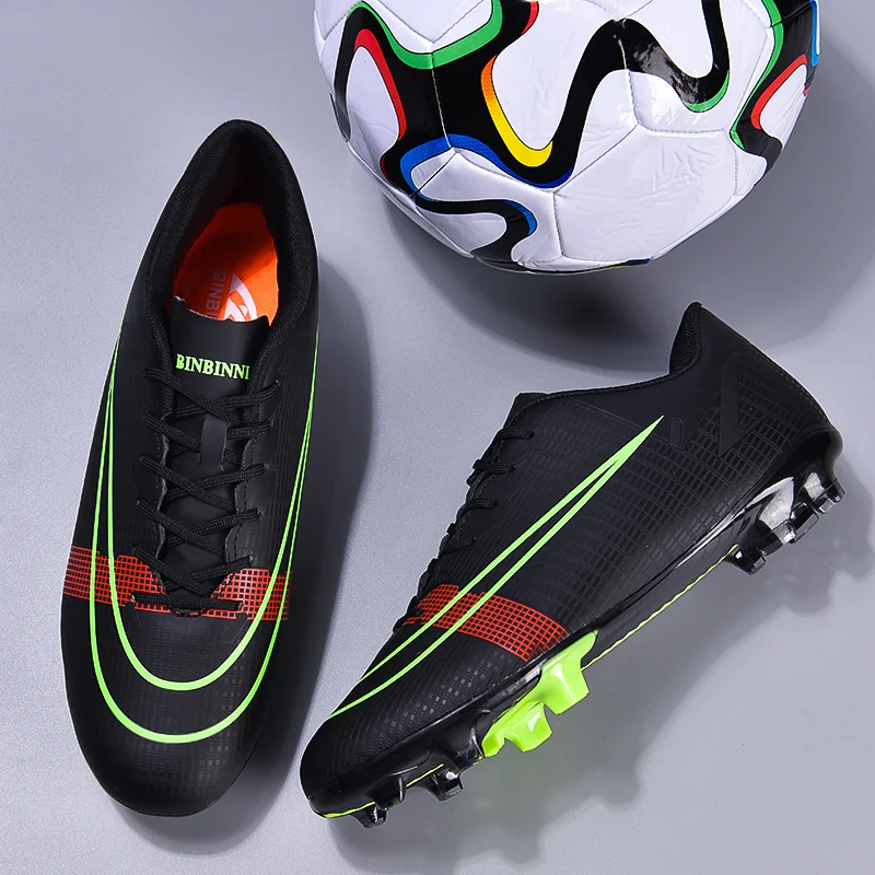 

Adults Kids Soccer Shoes TF/FG Outdoor Training Football Boot Breathable Anti-Slippery Wear-Resistant Soccer Cleats Size 35-45