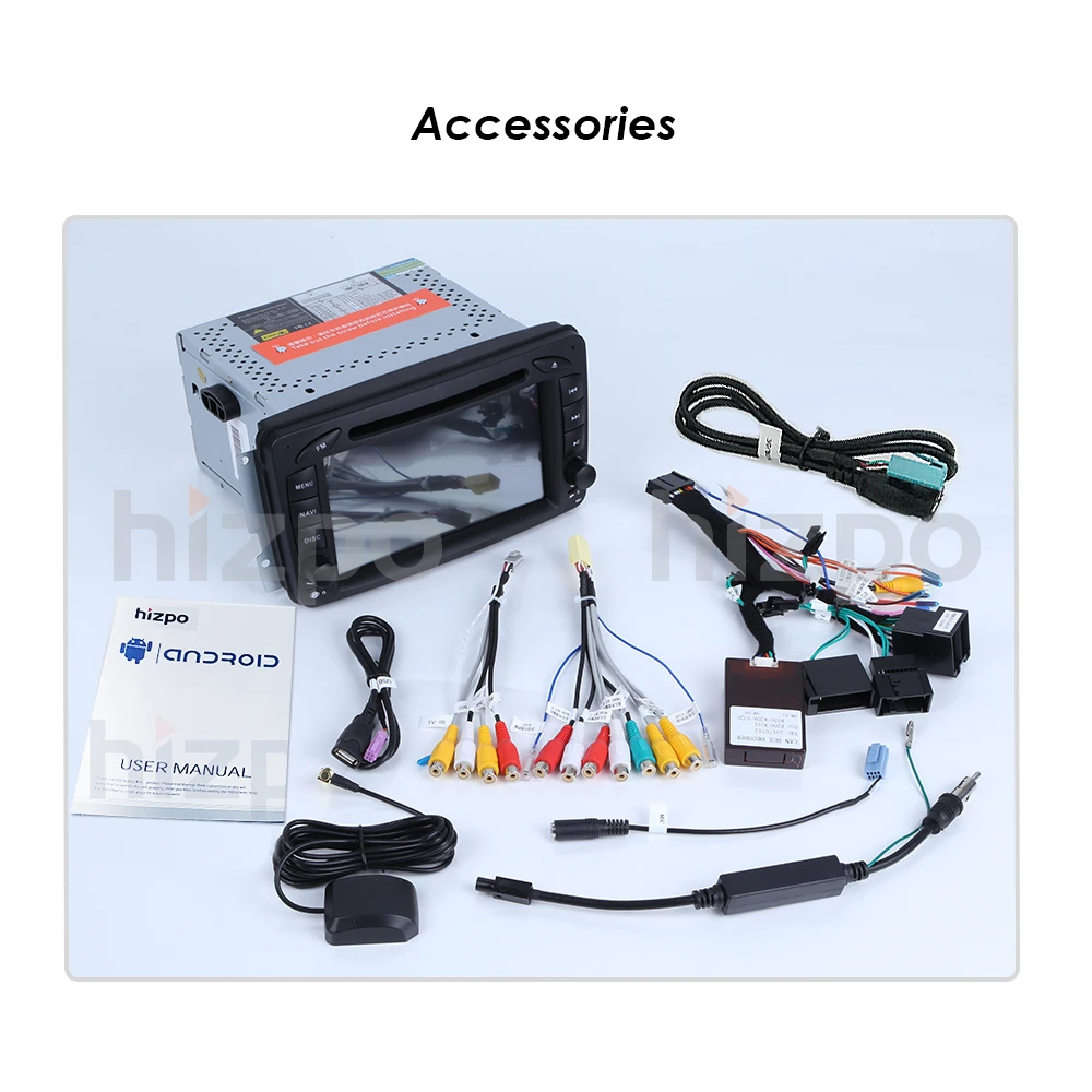 Автомагнитола Hizpo мультимедийная стерео система на Android 10 с DVD для Mercedes Benz CLK W209 W203