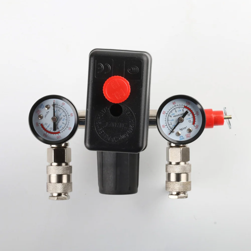

Bama Air Compressor Bracket Pressure Gauge Pressure Regulating Valve Automatic Pressure Switch European Quick Connector Assembly