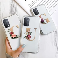 soft case for oppo a53 cases cute capa on oppo a53 a33 a37 neo9 a5 a52 a72 4g a92 a32 a53s 2020 transparent case english letters