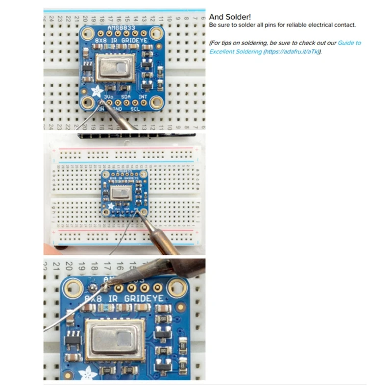 

AMG8833 IR 8x8 Infrared Thermal Imager Array Temperature Measurement Sensor Module Infrared Imaging Camera Sensor