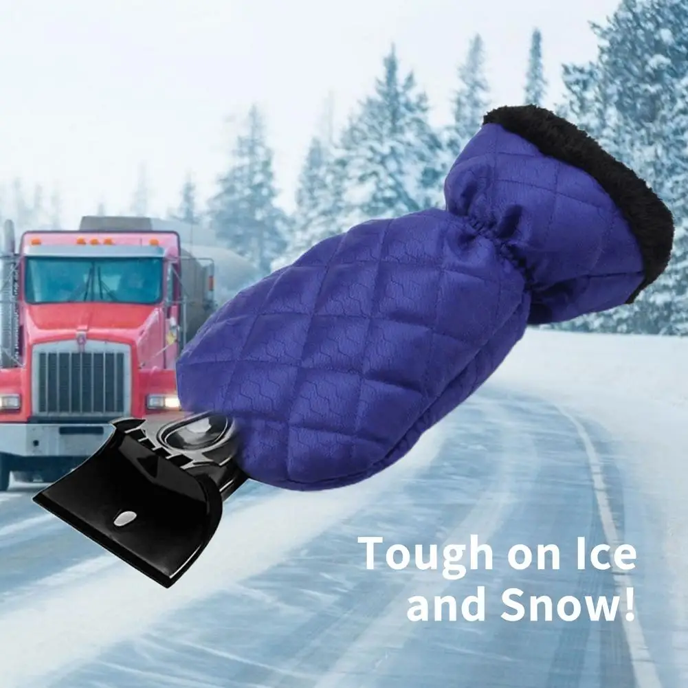 Скребок для льда перчатка теплая Варежка с кистью съемный автомобильный скребок