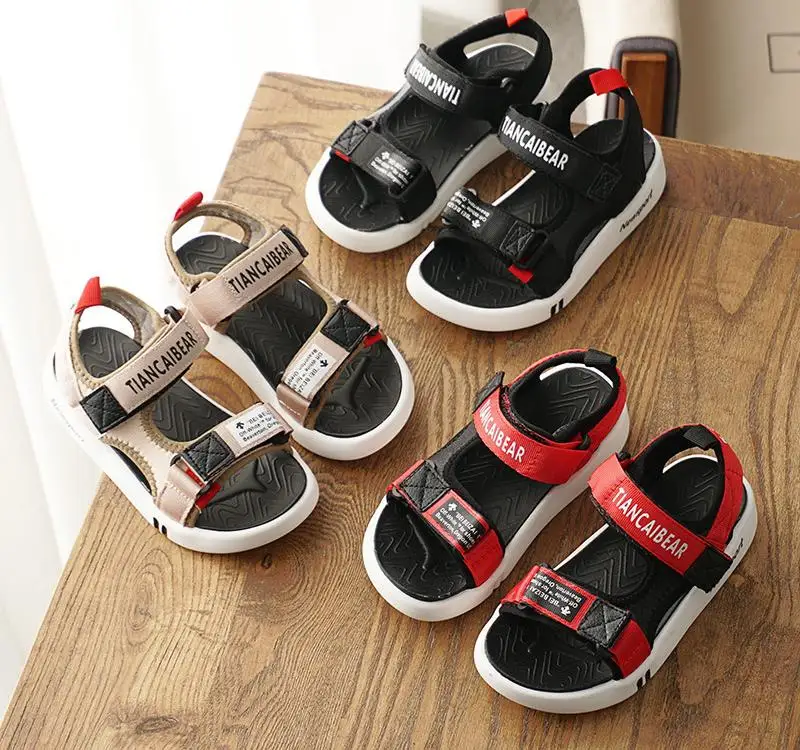Новинка 2020 года Летняя детская обувь Брендовые сандалии с закрытым носком для