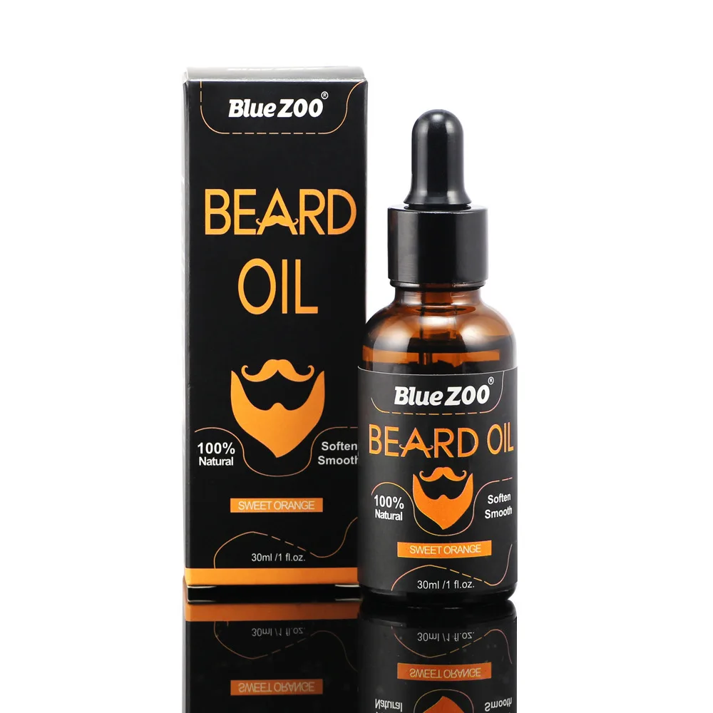 30ml bluezoo Beard Wax Oil Tasteless Sandalwood Orange Eucalyptus 4 Taste Gift for Men Hot Selling | Красота и здоровье