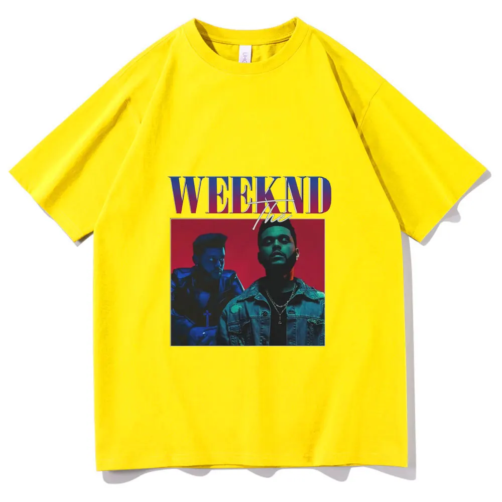 

The Weeknd 90s Vintage Tshirt Men Women Casual Loose T-shirt Unisex Street Tee New Summer Fashion T Shirt Oversized EU Size Tops