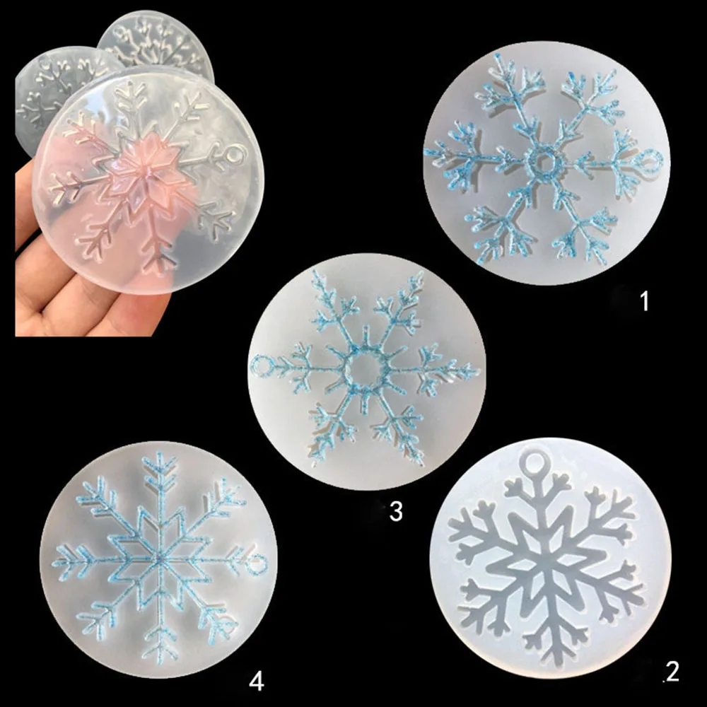 1 шт. силиконовые формы в виде снежинки для украшений из УФ смолы|Формы тортов| |