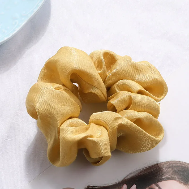 New Satin Hair Scrunchies Women Scrunchy Pack Elastic Bands Girls Headwear Silky Hairbands Ponytail Holder Accessories |