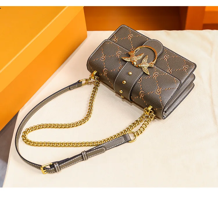 

Fashion Brand Ladies Leather Bag For Pinko Baguette Flip Bag Woman Embroidered Clutch Shoulder Bag Female Crossbody Wallet