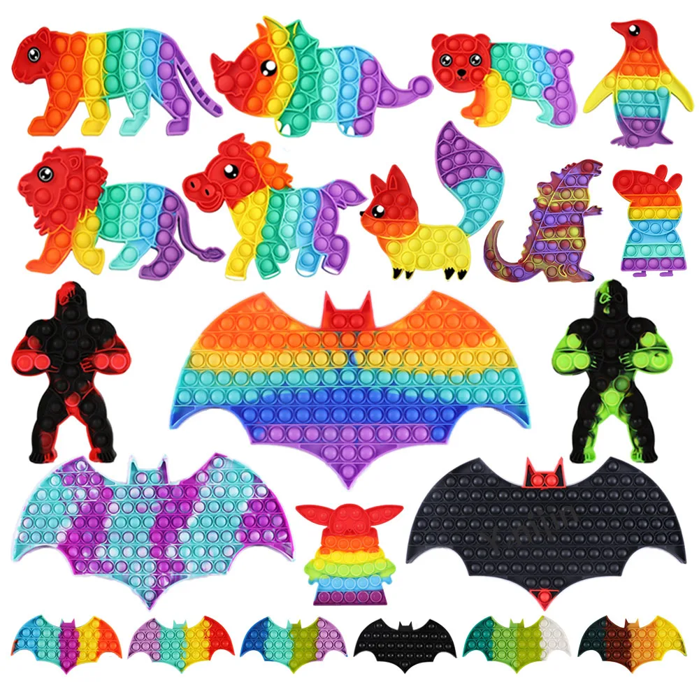 Антистресс игрушка простая ямочка Радуга пуш это пузырь Непоседа упаковка