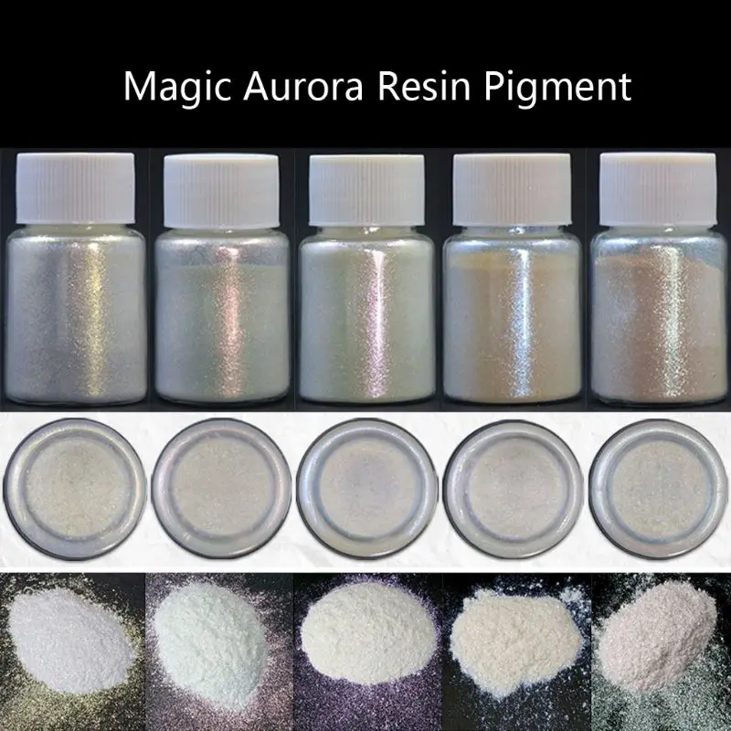 

6 цветов блестящие Аврора смолы Пигменты с поляризованными бриллиантами кружевные шелковые трусики перламутрового оттенка набор пигменто...