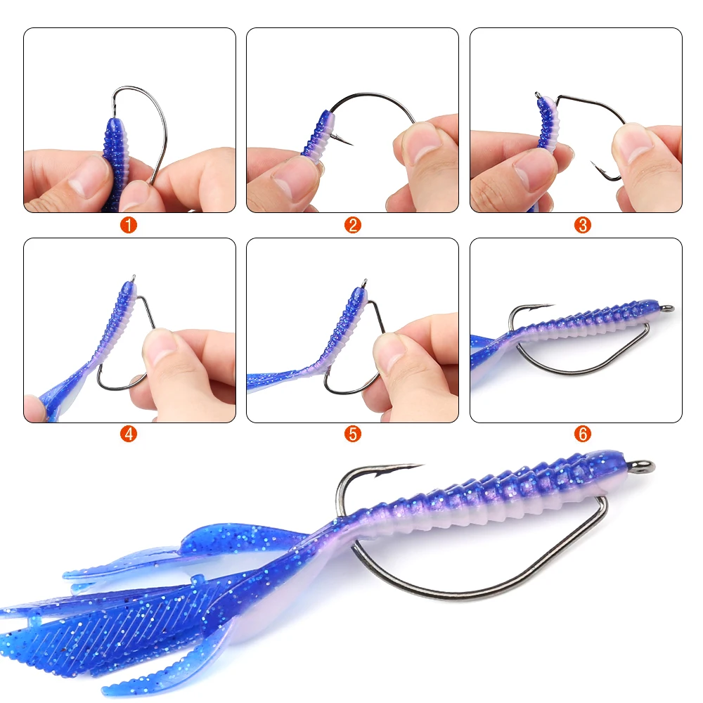 

DONQL 10Pcs Worms Fishing Soft Lures 89mm 3.3g Jig Silicone Artificial Baits Salt Smell Wobblers Swimbait Carp Bass Fishing Lure
