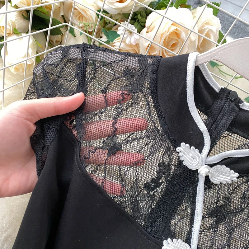 Набор 2021 Новое Женское кружевное платье с короткими рукавами и Шорты комплект из