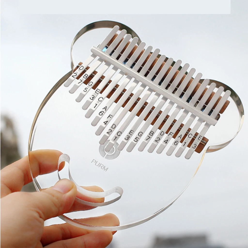 

2020 New Kalimba 17 Key Acrylic Thumb Piano Portable Crystal Mbira Finger Piano Musical Instruments Gifts Toy for Music Lover