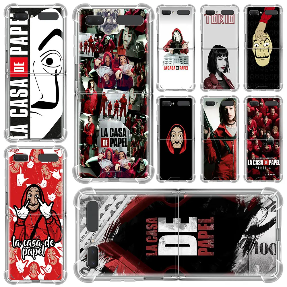 

TV Show La Casa De Papel Cover For Samsung Galaxy Z Flip & ZFlip 5G Anti-Knock Clear Phone Case 6.7 " Folding And Splitting Capa