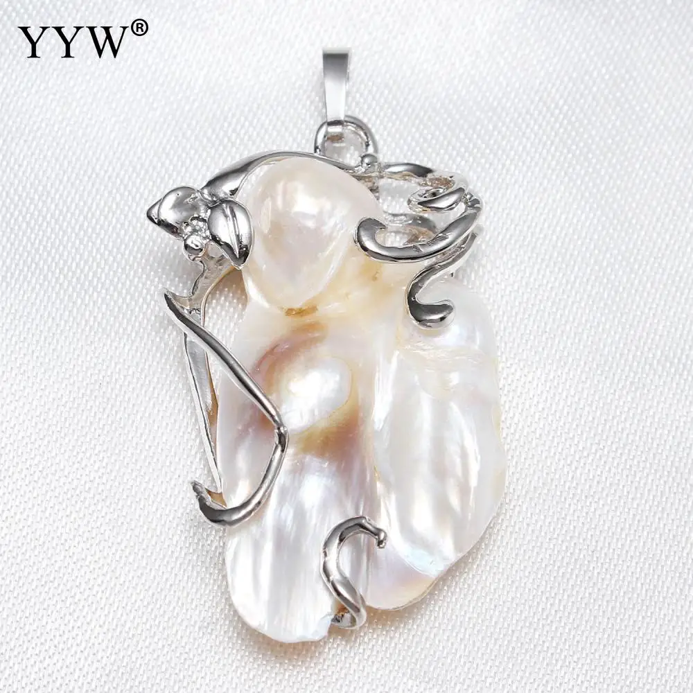 

Big Size Pearl Pendants For Diy Bracelets Necklace Jewelry Making 30x40x10mm Fashion Jewelry Pendant Gift Collares Para Mujer