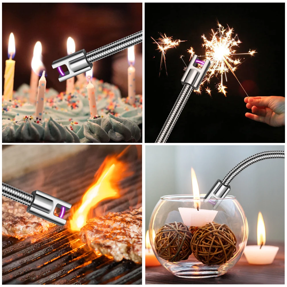 Вращающиеся на 360 градусов USB перезаряжаемые зажигалки для сигарет длинные