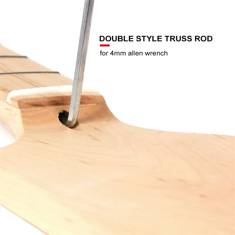 kmise e gitarre hals paddle kopfplatte ahorn 22 bünde unfinished diy teile klar satin bolzen auf für musik liebhaber free global shipping