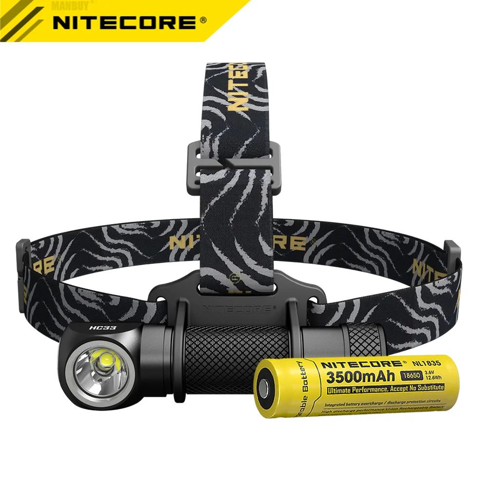 Распродажа 2022 налобный фонарь NITECORE HC33 1800 LMs перезаряжаемый аккумулятор 18650