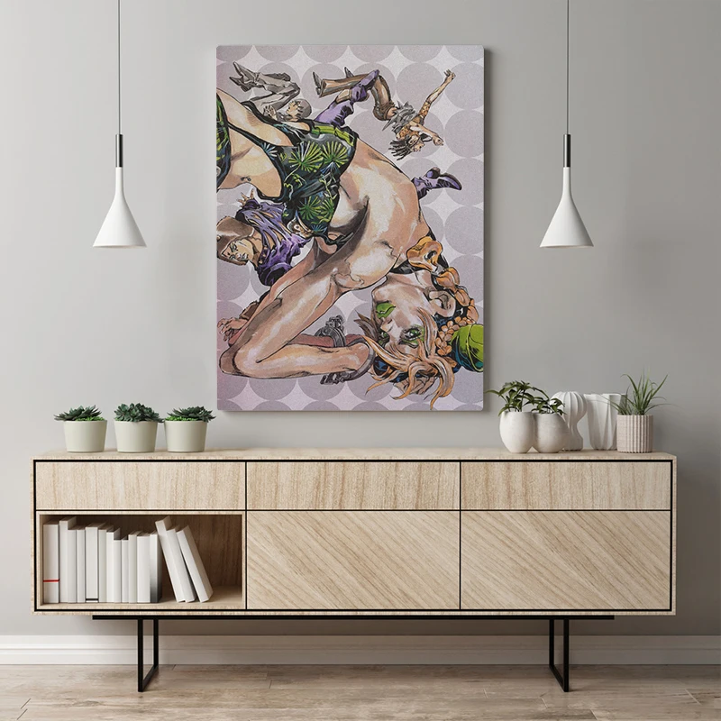 

Jolyne Cujoh Weather Report Stone Ocean Wooden Frame Canvas poster Framed Painting wall Art decor Study Home Decoration Prints