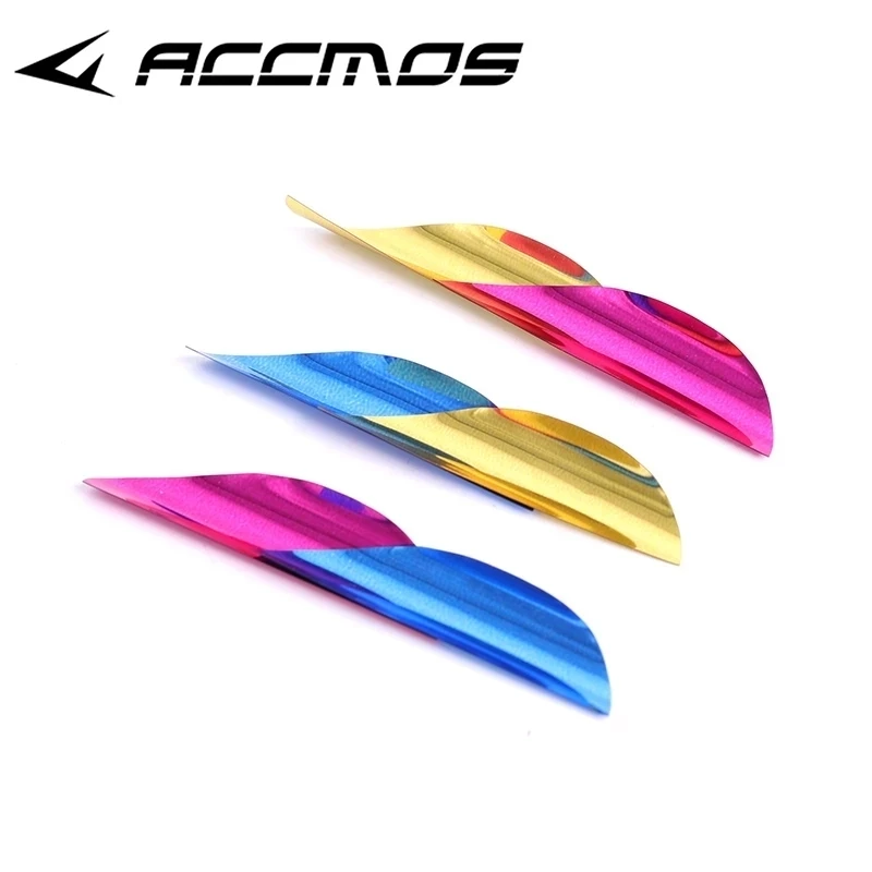 50pcs/box 1.75inch Spiral Vanes Right Wing DIY Arrow Archery With Tape Archery Spin Feather Arrow Accessories