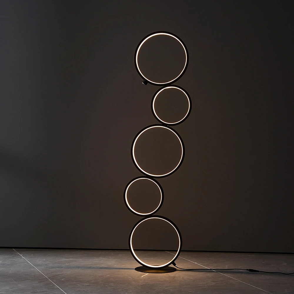 

Nordic Ring Touch Switch Floor Lamp,For Home Decoration,Creative Living Room Coffee Shop Bedroom Bedside Lighting Led Stand Lamp