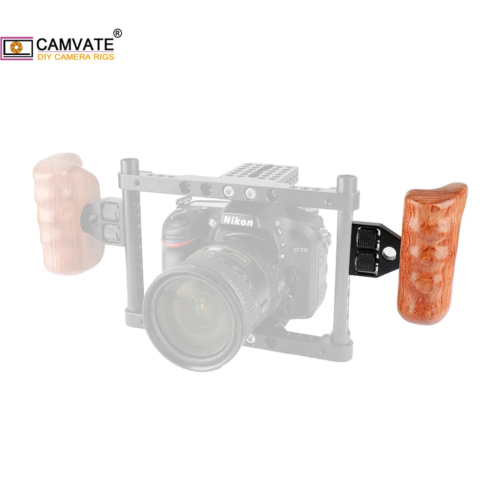 Деревянная Левая рукоятка CAMVATE с разъемом из алюминиевого сплава