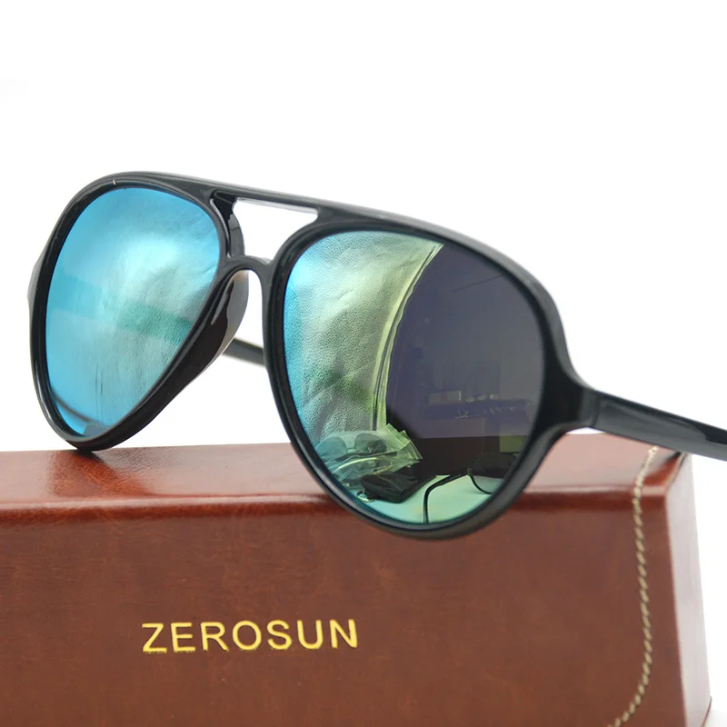 Zerosun солнцезащитные очки для мужчин и женщин Зеркальные Солнцезащитные