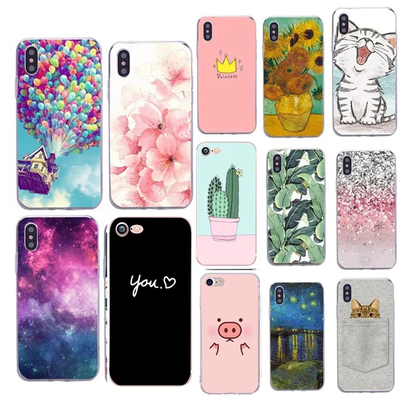 Чехол для iphone 8 plus чехол 7 Роскошный мягкий силиконовый телефона x 10 6 6s 5 5s se