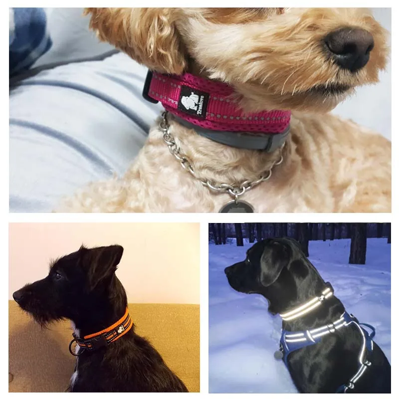 

MySudui Truelove Pet Nylon Dog Collar Dog For Small Big Dog Reflective Christmas Necklace Puppy Chihuahua Rottweiler