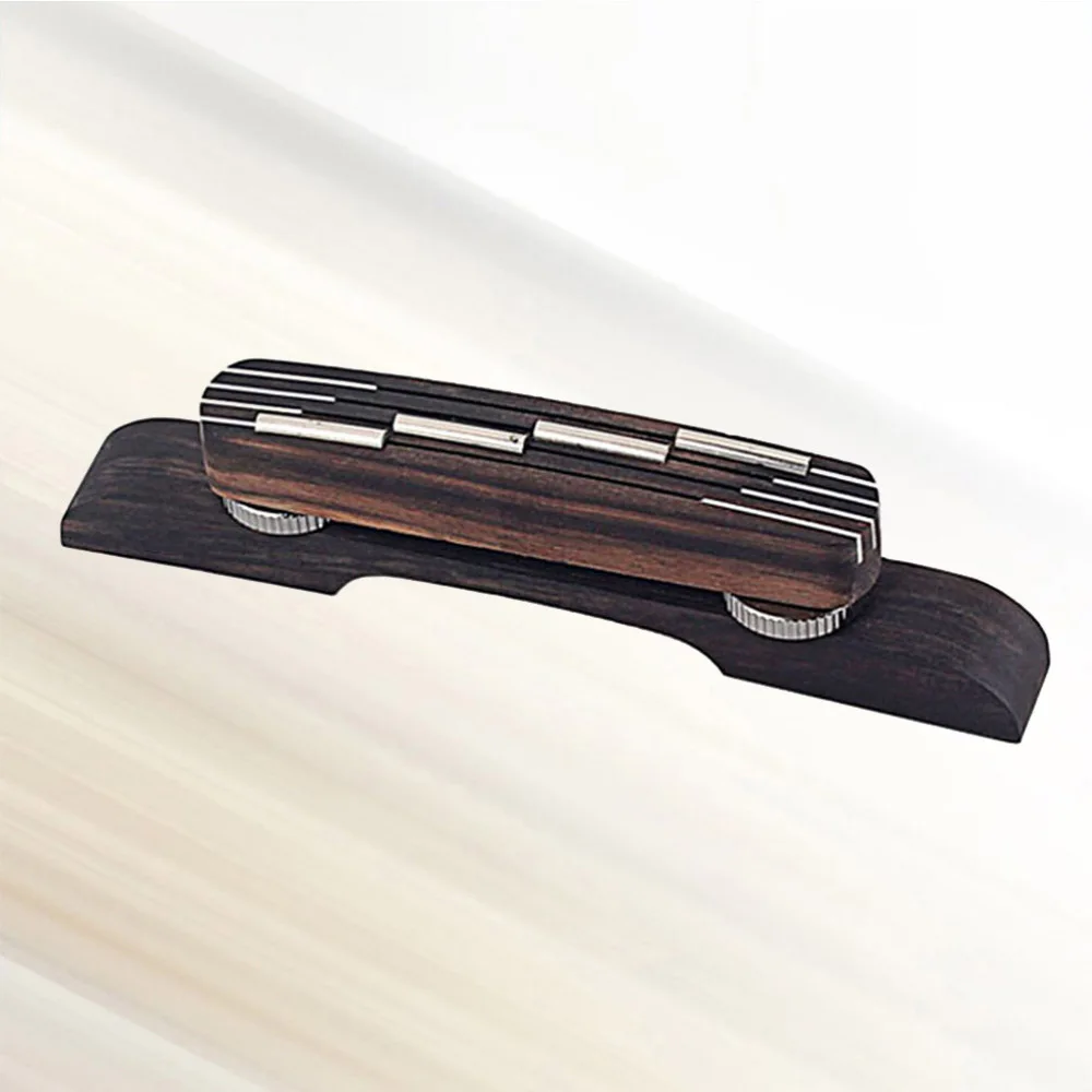 

4 String Exquisite Height Adjustable Rosewood Guitar Bridge for Mandolin Guitar Bass (Coffee)
