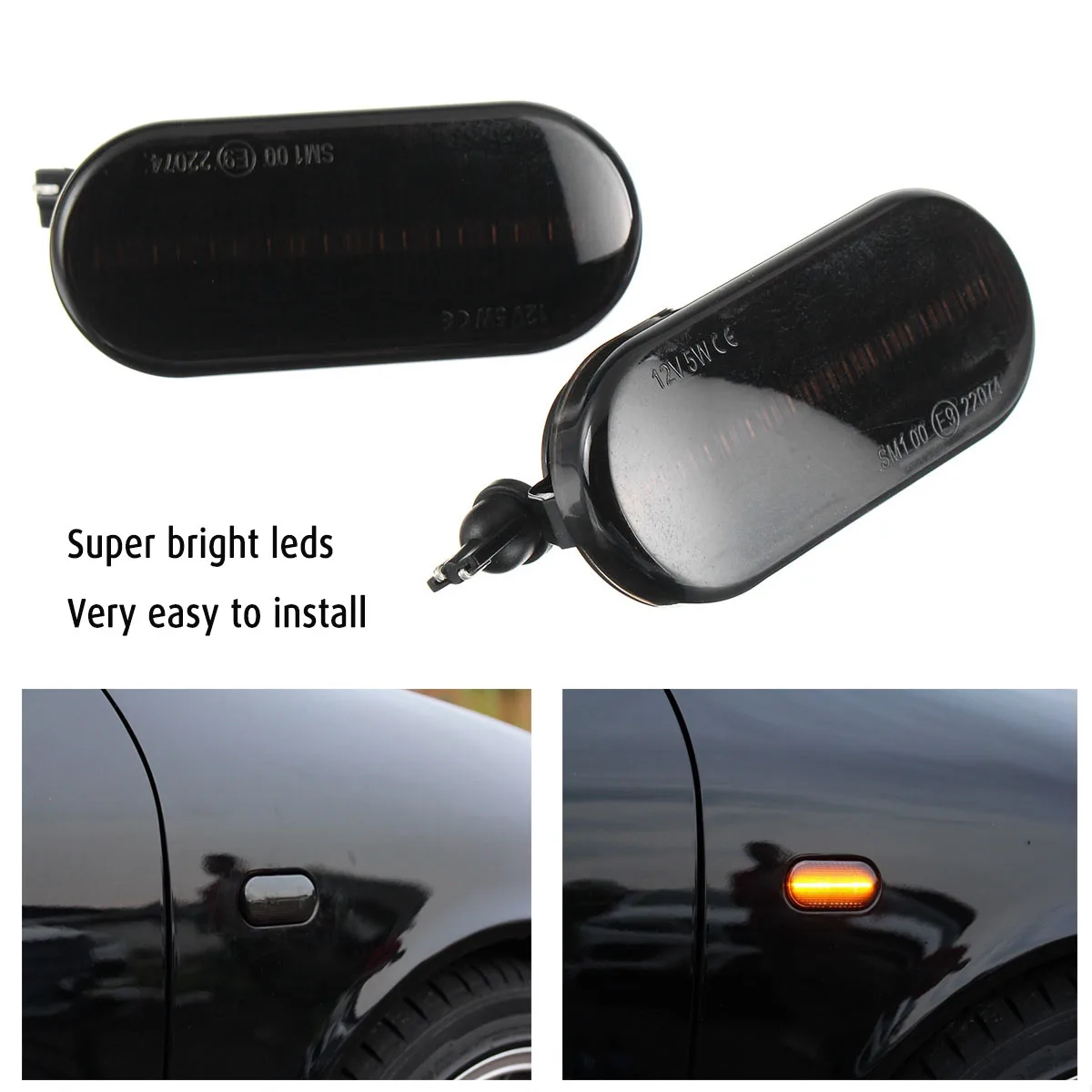 2 шт. светодиодный динамический боковой указатель поворота для VW Bora Golf 3 4 Passat 3BG Polo