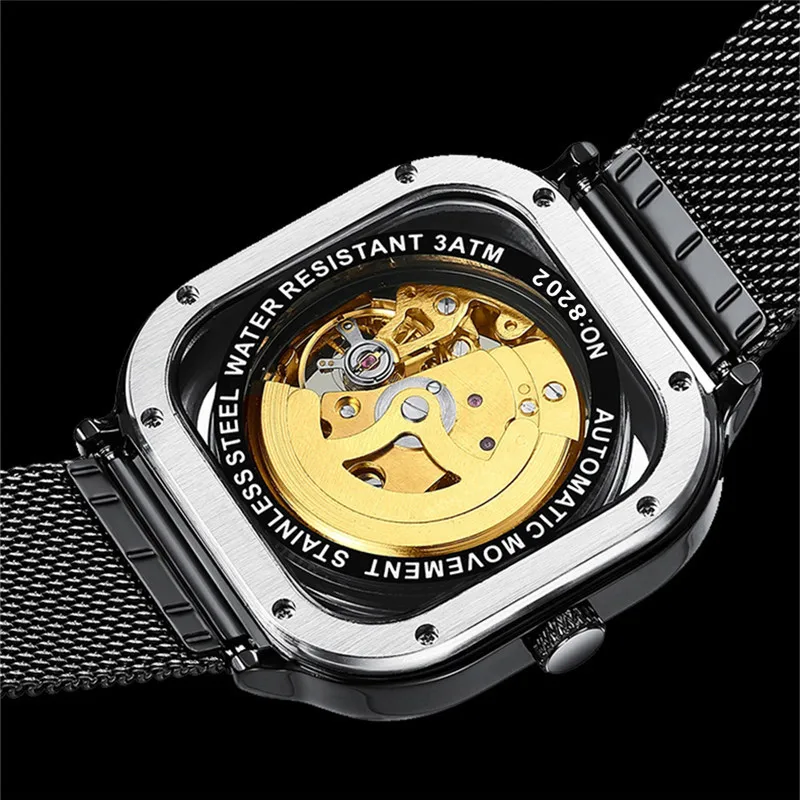 

HAIQIN 2019 New Mens Watches Top Brand Luxury Skeleton Automatic Mechanical Watch Men Waterproof Business Clock Relogio Masculin