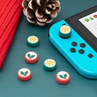 christmas thumb stick grip cap joystick protective cover for nintendo switch ns joy con controller thumbstick case accessories