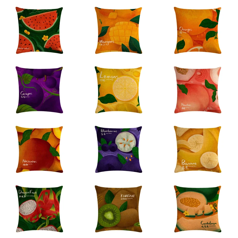 

Simple Fruit Hugging Pillow Case Cushion Cover Sofa Bed Cushion Cover Home Decoration Decoration Hugging Pillow Case 45x45cm