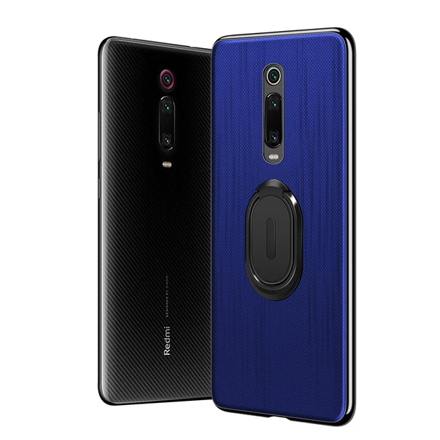 Blue Для Xiaomi mi 9T чехол для Red mi K20 PU кожаный магнитный демонстрационный держатель для колец чехол для телефона для Xiaomi mi 9T красный mi K20 Pro Чехол Coque - Цвет: Blue